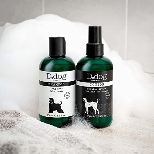 Image of Diego dalla Palma D-Dog Shining Lotion - Moisturizing, Detangling and Polishing - Ideal for Matted Or Dull Hair - Loosens Knots to Reduce Discomfort and Ache - Relieves Dry Itchiness - 8.5 Oz