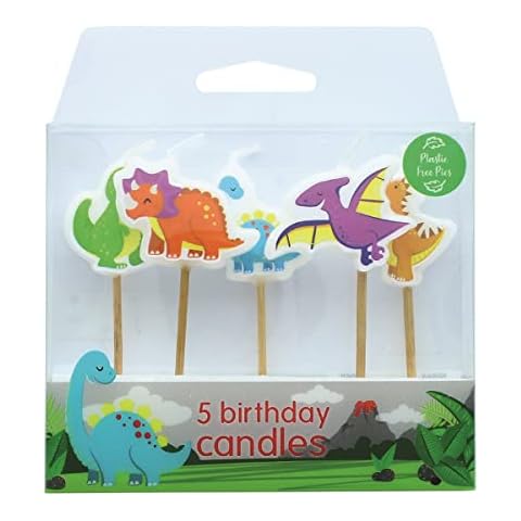 Baked with Love Dinosaur Cake Candles Pack Cover
