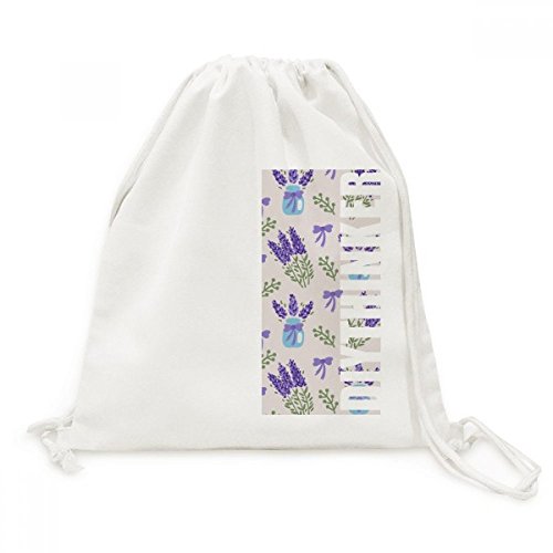 Sac à dos cordon lavande en toile robuste et pratique