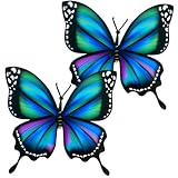 OHPHCALL Adesivi da Parete 3D Farfalle Autoadesivi Decorazione Murale Soggiorno e Cameretta Bambine Set 2 Pezzi Effetto Tridimensionale per Camere da Letto