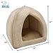 Best Pet Supplies Dog House Bed Crate Mat Tent Indoor Round Soft Plush for Small, Medium, and Large Breeds - Tan, 19 x 19 x H:19