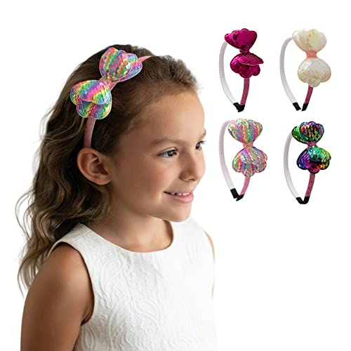 Summer Crystal Sequins Top Bow Girl Headband (4Pcs 3D HMMW)
