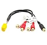 Mini-ISO Adapter auf 5x Cinch/RCA für Audi, Ford, Skoda, VW, Becker, Blaupunkt, Grundig, Philips, VDO Dayton, MCD, MFD, Symphony Radios