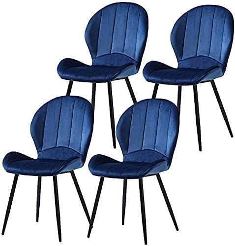 SoOSSN Dining Chair Set of 4 Scandinavian Design Armchair for Lounge Dining Dining Chairs (Color:Blue)