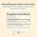 My Vida Origins Pure Organic Sulfur | 99% Pure MSM Granules Supports Skin, Hair, & Joint | Non-GMO, Vegan, Gluten Free (62 Servings) 2 Months Supply