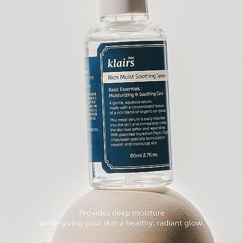 Klairs Rich Moist Soothing Serum 80 ml, Korean Skincare, Instant absorption, Non-greasy, hydration, cooling, basic care, unscented, Renewal - Image 3