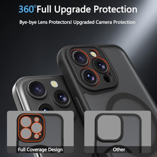 Image of for iPhone 13 pro Case [Compatible with Magsafe]Translucent Matte Phone Cover, [10 FT Military Grade Drop Protection] Slim Durable Shockproof Protective Bumper (Black Magnetic, iPhone 13 pro)