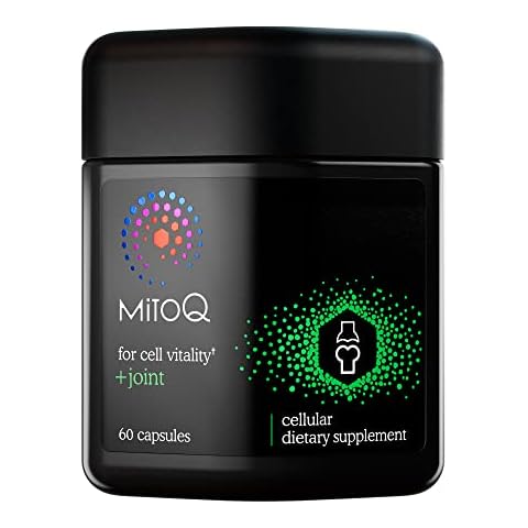 MitoQ +Joint Advanced CoQ10 Antioxidant Supplement - Contains Mitoquinol Mesylate & Green Lipped Mussel Omega Oil Extract - Supports Healthy Joint, Mobility and Cell Vitality (60 Softgel Capsules) Cover