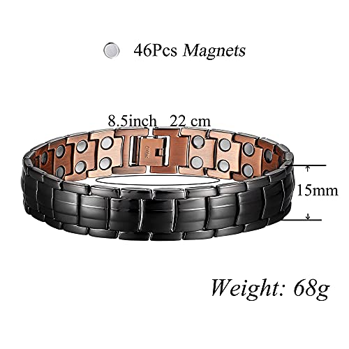 Copper And Magnetic Bracelet For Men Large Copper Bracelet 8.5" Adjustable Pure Copper Bracelet #TOP3