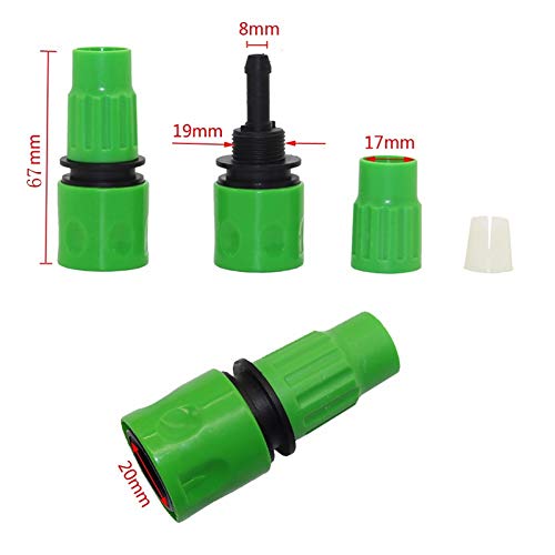PVC. Grado di mobili per tubi 3/8" Tubo flessibile adattatore Agricoltura Tubo for innaffiare rapida connettore irrigazione a goccia Raccordi Giunti Watering 8 millimetri tubo connettore 20 Pz