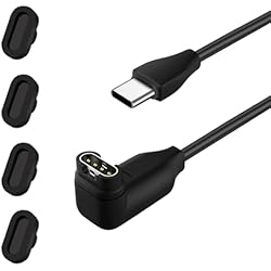 Cargador Reloj Garmin Fenix 3 Seminer Cable Cargador para Reloj Garmin, Cable Cargador USB para Garmin Fenix, Cable Cargador con Enchufe Antipolvo para Garmin Vivoactive 3/4/4S, Vivomove 3/3S, Fenix 5/5X/5X Plus etc