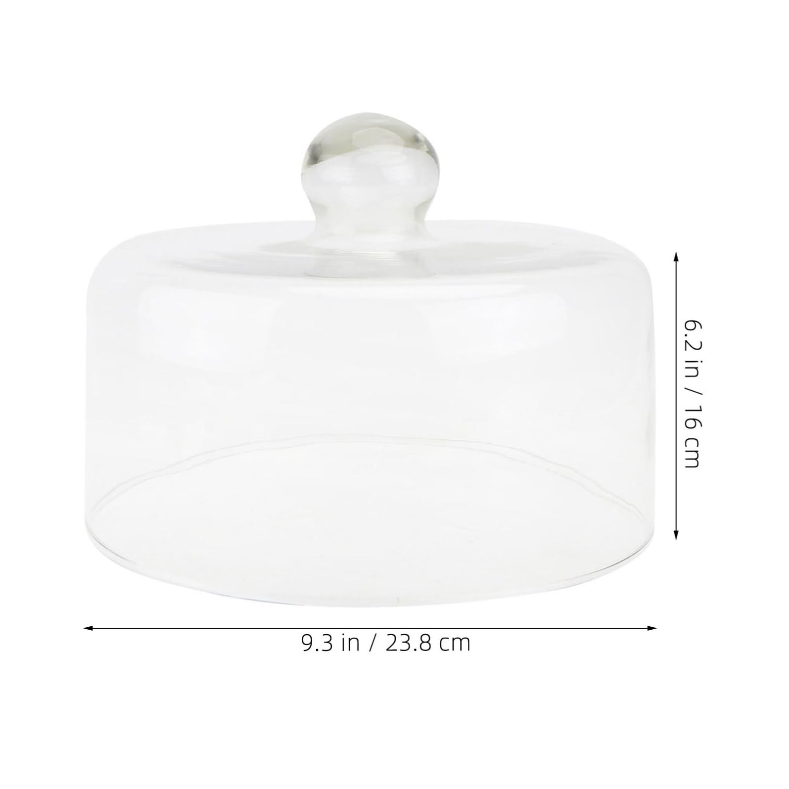 Cloche à Gâteau en Verre Transparent, Protège-gâteau pour Desserts, Couvercle Alimentaire D'intérieur, Facile à Nettoyer, pour Buffets et Activités, Cloche pour Fruits