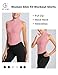 Flygo Women's Full Zip Sleeveless Workout Yoga Active Jacket Vest Golf Shirts(Dustypink-XL)