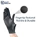 SAFE HEALTH Nitrile Black Industrial Disposable Gloves-Small 3.5 Mil Box of 100 Powder Free-Latex Free Tattoo-Beauty Salon-Hair Nail Studio-Auto Repair-Car Maintenance-Household-Daily