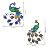 Tuokiuhn Metal Peacock Bird Wall Art Bird Wall Decor Outdoor Wall art Suitable for Outdoor Metal Wall Decorations for Patio Set of 2