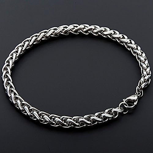 Buy Fashion Frill Stylish Bracelet For Men Stainless Steel Silver Chain Bracelet For Men Boys Men's Bracelets Jewellery at Amazon.in - Image 5