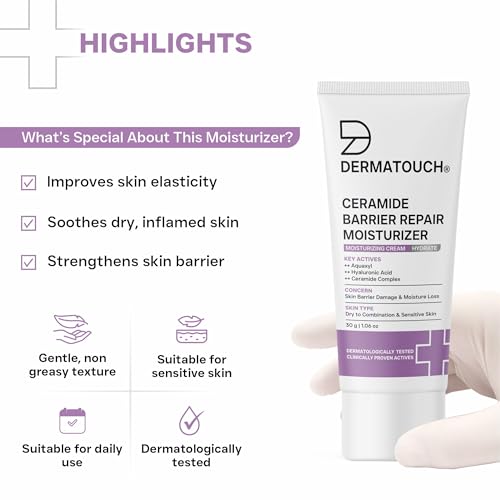 Image of DERMATOUCH Ceramide Barrier Repair Moisturizer | Deep Hydration & Barrier Support | Helps Reduce Moisture Loss | 30g