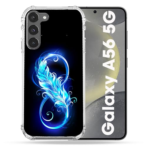 Coque Samsung Galaxy A56 5G antichoc Cokitec plume bleu renforcée