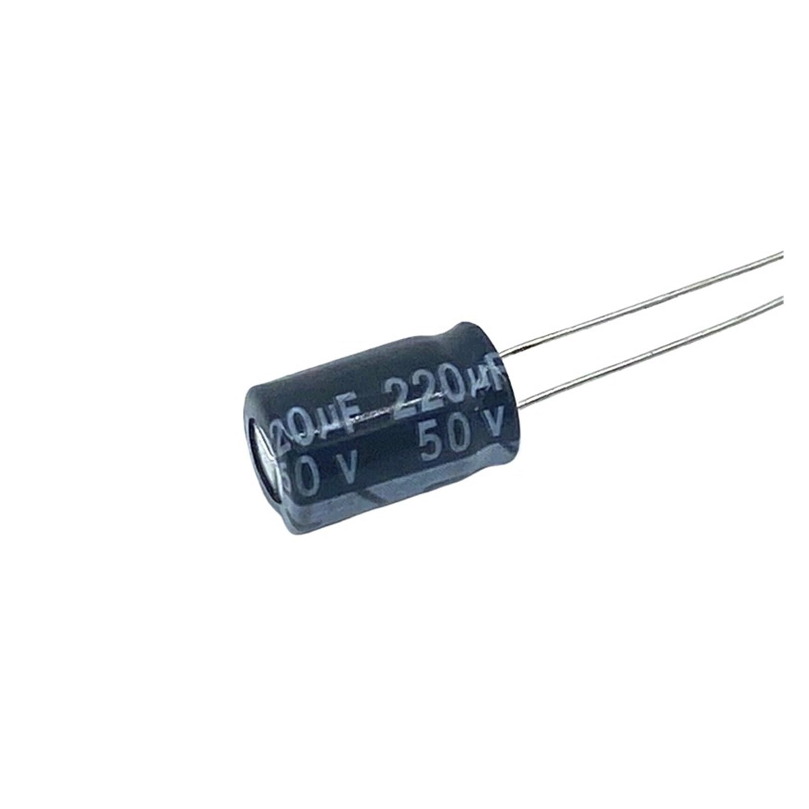 Condensador 50V 220uF para reparar electrodomésticos y revivir aparatos antiguos