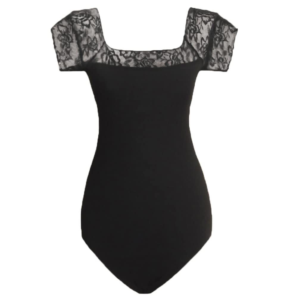 ROYAL SMEELA justaucorps danse femme justaucorp danse classique body danse classique body Maillage justaucorps adulte body san manch justaucorps ballet justaucorps de danse gym Noir body femme