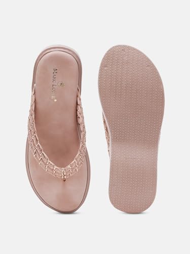 Image of Marc Loire Women's Embellished Slip-On Platform Heel Fashion Sandal for All Occasion