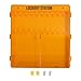 Hamwesh Lockout Tagout Station, PC Material, Yellow Color with 20 Hanging Slots, Dust Proof Cover for Industrial and Electricity Use
