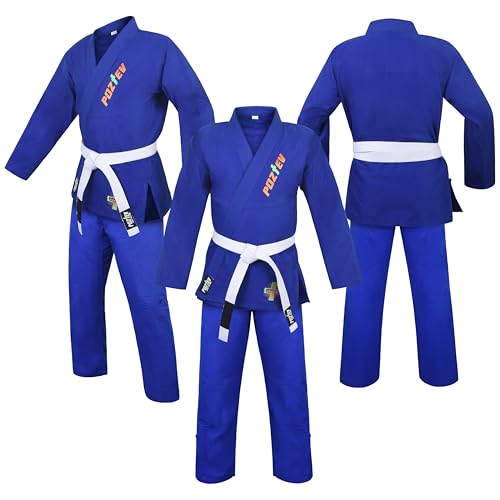Poztev BJJ-GI-BLUE-A2 Brazilian Jiu Jitsu Gi For Men & Women Bjj Gi Grappling Kimonos Preshrunk Lightweight Fabric Martial Arts Uniform thumb #6