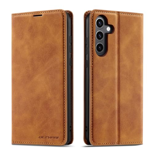 Étui pour Samsung Galaxy S26 Plus clapet marron idéal pour le bureau