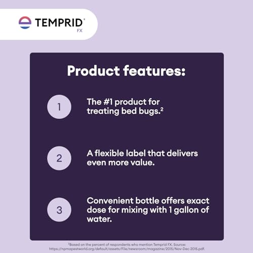 Image of Temprid FX Insecticide Concentrate | Dual-Active Non-Repellent Bug Killer | Indoor /Outdoor Pest Control | Effective Against Over 50 Pests Including Ants, Silverfish, Cockroaches, and Spiders