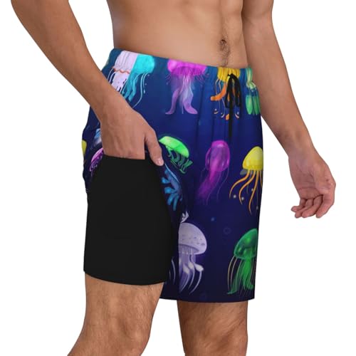 Jellyfish Oceanshort Swim Trunks with Waist Rope and Two Side Pockets Beach Shorts Bathing Suits for Men3
