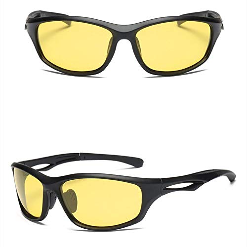 Preisvergleich Produktbild FRGTHYJ Angeln Camping Wandern Sonnenbrille Brille Für Scheinwerfer Polarisierte Fahrbrille Gelbe Linse UV400 Schutz