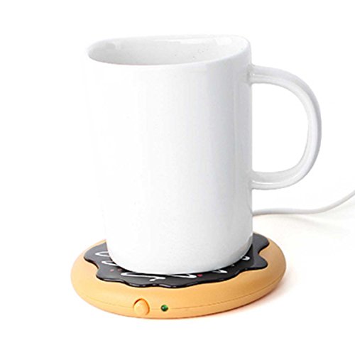 OFKPO USB Powered Cup Mug Warmer Coffee Tea Beverage Heater Coaster Tray Pad Cookie Designed, Light - Image 3