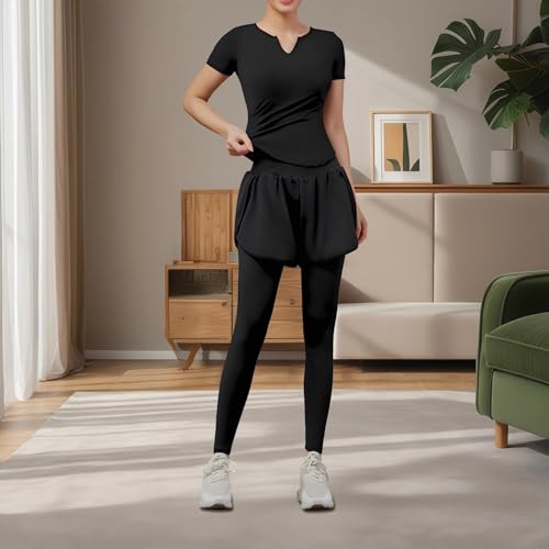 Ensemble d'entraînement respirant et extensible legging taille haute - 3