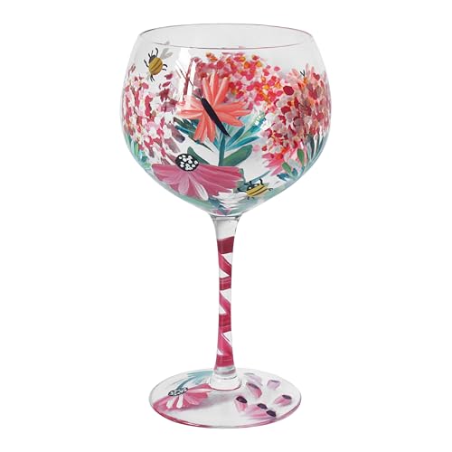 Lesser & Pavey Wild Garden Gin Glass Lynsey Johnstone for Cold & Hot Drinks | Stylish Gin Drinking Glasses for Water & Cold Drinks | Lovely Gin Glasses Tableware Gifts for Women & Men