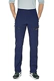 Nonwe Men's Warm Windproof Mountain Fleece Hiking Sweat Pants Blue L/32 Inseam