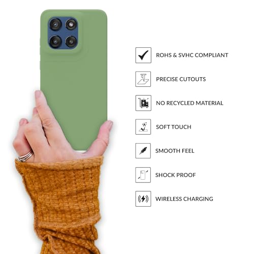Image of SPRIG Compatible with Moto Edge 60 Stylus Premium SilkTone Back Cover Drop Tested Shock Proof Mobile Case for Men, Women, Boys and Girls with Camera Protection (Mint Green)