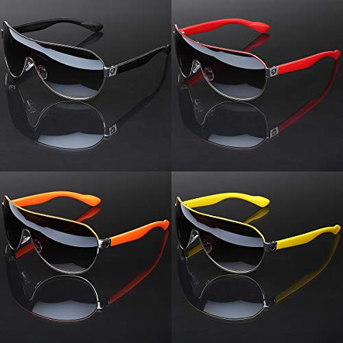 Khan Fashion Sport Men's Shield Aviator Sunglasses Shades3