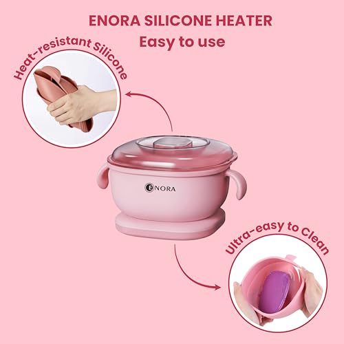 Image of ENORA Premium Waxing Kit for Women - Silicone Wax Warmer for Hair Removal, Eyebrow, Bikini, Legs, Face, Brazilian Wax & More - Machine + 1-Pack Hard Wax Beads (100 g)+ Accessories