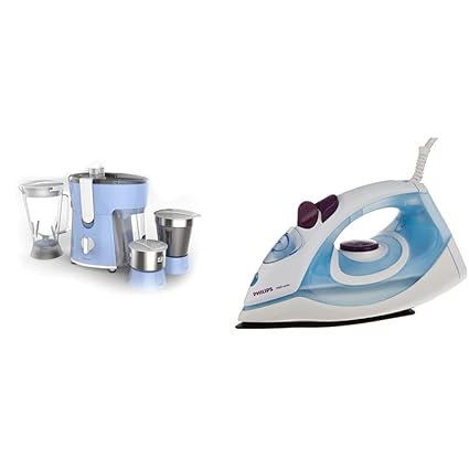 Philips Amaze HL7576/00 600-Watt Juicer Mixer Grinde + Philips GC1905 1440-Watt Steam Iron