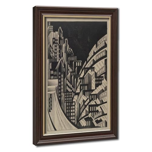 Impression sur toile Louis Lozowick WPA : art vintage noir et blanc pour bureau