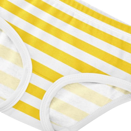 White Yellow Stripe Toddler Girls's Underwear 2T4