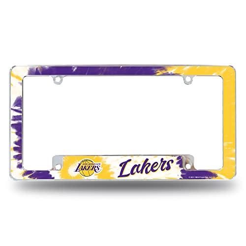Rico AFC82001BTD Lakers - Tie Dye Design - All Over Chrome Frame (Bottom Oriented)