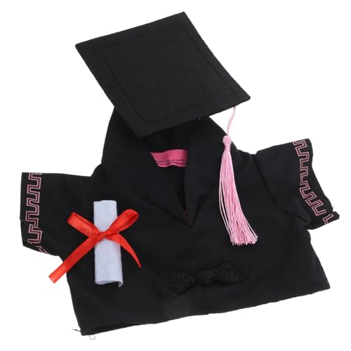 MUSISALY Lovely Doll Graduation Outfit Plush Graduation Bear Clothes Cap Gown and Certificate for Boys and Girls' Play and Decor
