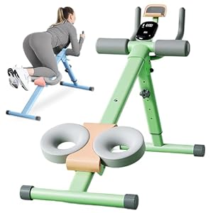 Ab Workout Equipment, Ab Trainer Machine for Women Home Gym, Adjustable Abdominal Trainer for Stomach Workout, Core Abs Exercise Equipment with Touch Display, Phone Holder