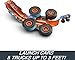 Hot Wheels Monster Trucks RC Toy, Remote-Control Transforming Rhinomite in 1:12 Scale & 1:64 Scale Race Ace, Converts into Launcher, Connects to Track