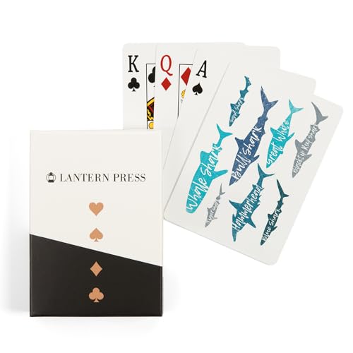 Lantern Press naipes póker tiburones 52 cartas adulto