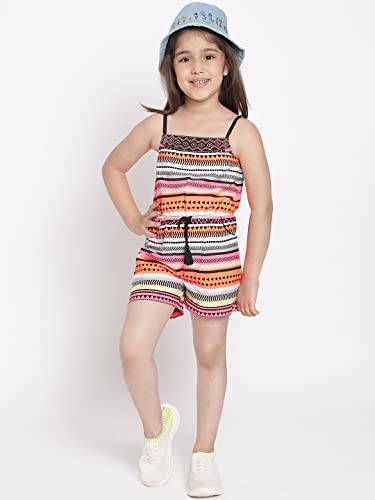Image of Nautinati Girls Strappy Colourful Jumpsuit | Age 4-8 Years