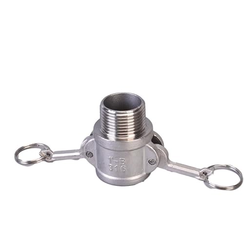 YLQUXEUV 1/2" 3/4" 1" - 2" Type A B C D E F DP 304 Roestvrij staal Camlock Groef Fitting Adapter Weerhaak Quick Disconnect Voor Homebrew (B,2")