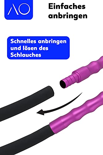 AO® Shisha Mundstück Aluminium GRIP 40cm I Extra griffiges Shisha Alu-Mundstück mit NST I Passend für alle… – Bild 5