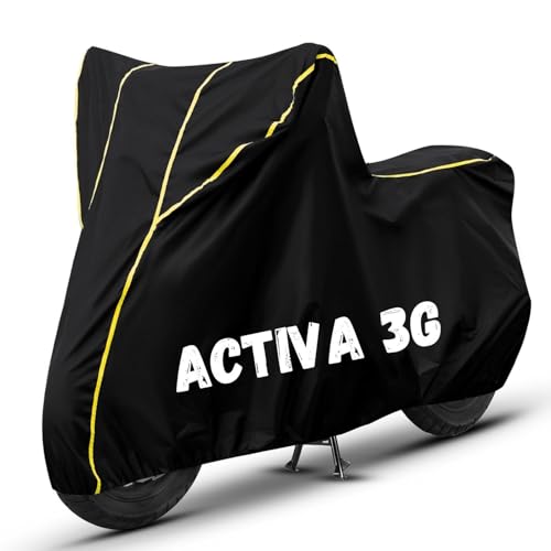 Image of Bike Cover for Activa 3g 100% Waterproof, Dustproof & Scratch Resistant| Fully Bottom Elastic UV Resistant Heavy Duty Body Cover | All Weather Outdoor Use